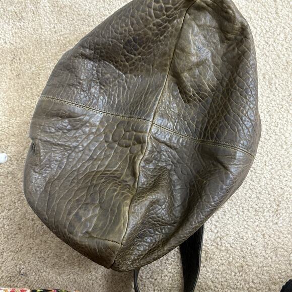 Beth Springer Large Leather Hobo Bag Slouchy Hippie Boho Brown Handmade In USA - Picture 4 of 7